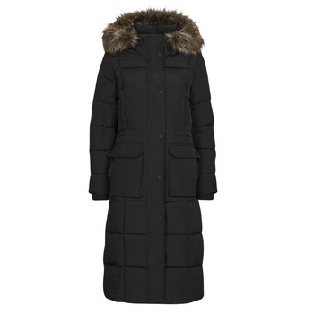 tekstylia Damskie Kurtki pikowane Superdry EVEREST LONGLINE PUFFER COAT Czarny