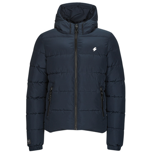 tekstylia Męskie Kurtki pikowane Superdry HOODED SPORTS PUFFR JACKET Marine