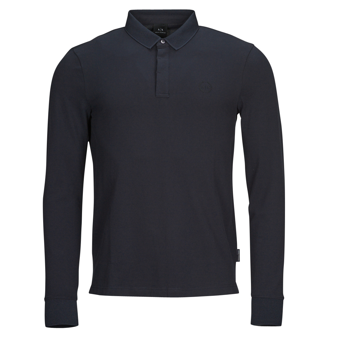 tekstylia Męskie Koszulki polo z długim rękawem Armani Exchange 8NZF79 Marine