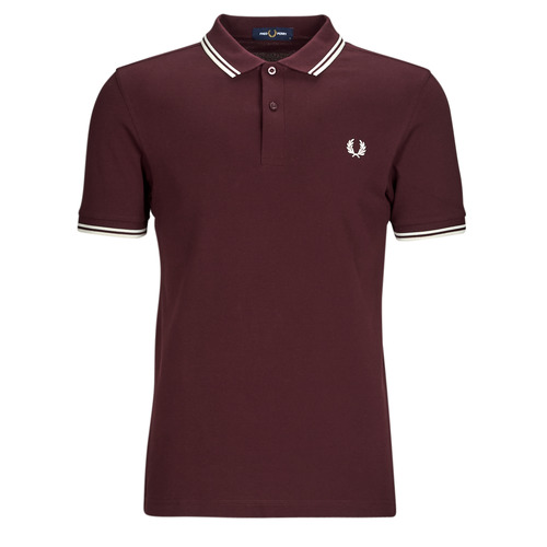 tekstylia Męskie Koszulki polo z krótkim rękawem Fred Perry TWIN TIPPED FRED PERRY SHIRT Bordeaux