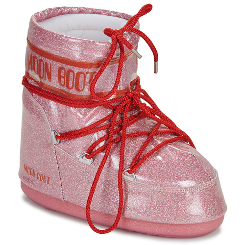 Buty Damskie Śniegowce Moon Boot MB ICON LOW GLITTER Różowy / Czerwony