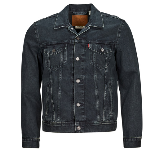 tekstylia Męskie Kurtki jeansowe Levi's THE TRUCKER JACKET Czarny