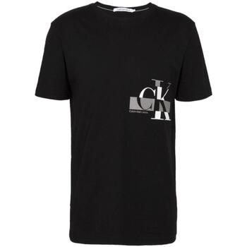 tekstylia Męskie T-shirty z krótkim rękawem Calvin Klein Jeans  Czarny