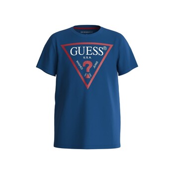 tekstylia Chłopiec T-shirty z krótkim rękawem Guess L73I55 Niebieski