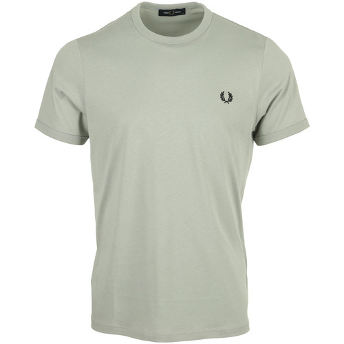 tekstylia Męskie T-shirty z krótkim rękawem Fred Perry Ringer Zielony