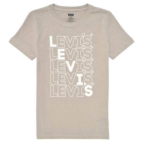 tekstylia Chłopiec T-shirty z krótkim rękawem Levi's LEVI'S LOUD TEE Beżowy