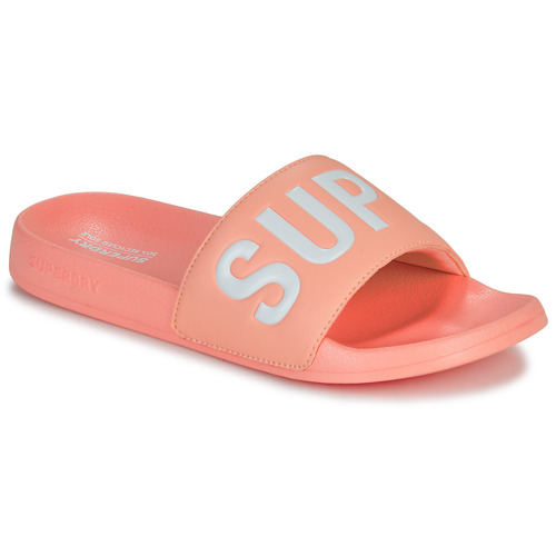 Buty Damskie klapki Superdry Sandales De Piscine Véganes Core Różowy / Biały