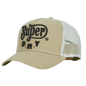 Dodatki Czapki z daszkiem Superdry DIRT ROAD TRUCKER CAP Beżowy