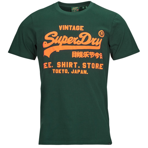 Superdry NEON VL T SHIRT Zielony