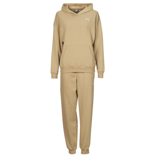 tekstylia Damskie Zestawy dresowe Puma LOUNGEWEAR SUIT TR Beżowy