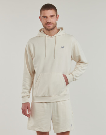 tekstylia Męskie Bluzy New Balance BRUSHED SMALL LOGO HOODIE Beżowy