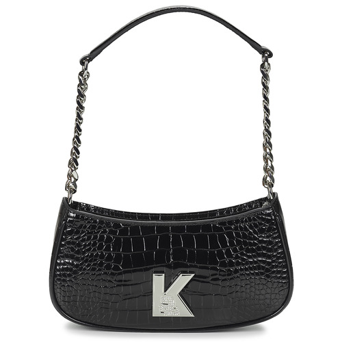 Torby Damskie Torby na ramię Karl Lagerfeld K/KAMEO SHOULDERBAG CROC Czarny