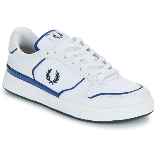 Buty Męskie Trampki niskie Fred Perry B300 Leather / Mesh Biały / Niebieski