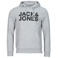 tekstylia Męskie Bluzy Jack & Jones JJECORP LOGO SWEAT HOOD Szary