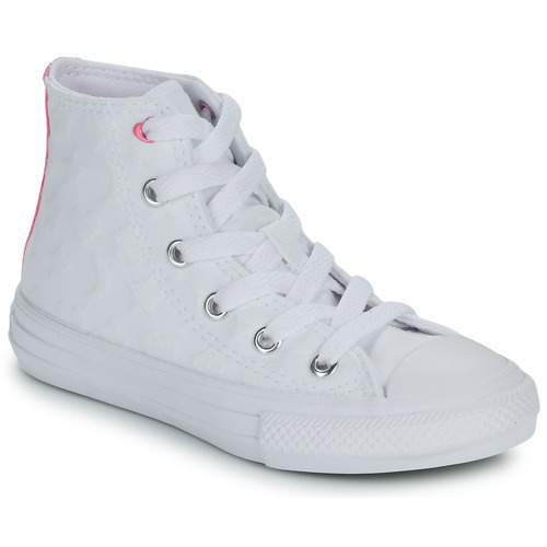 Buty Dziewczynka Trampki wysokie Converse CHUCK TAYLOR ALL STAR Biały / Różowy