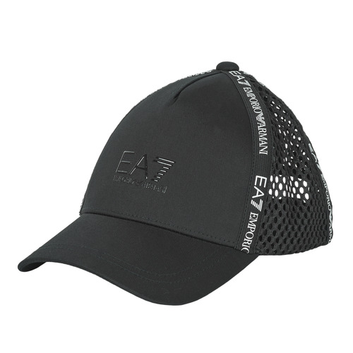 Dodatki Czapki z daszkiem Emporio Armani EA7 UNISEX LOGO TAPE BASEBALL Czarny