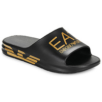 Buty klapki Emporio Armani EA7 CRUSHER DISTANCE SLIDE Czarny / Złoty