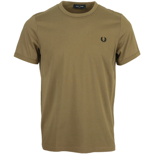 tekstylia Męskie T-shirty z krótkim rękawem Fred Perry Ringer Brązowy