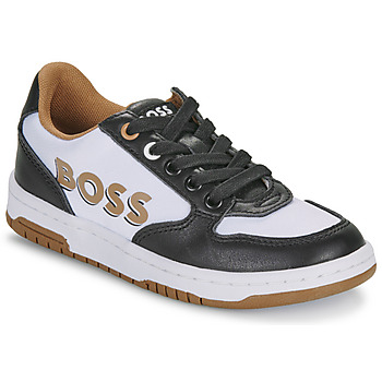 Buty Chłopiec Trampki niskie BOSS CASUAL J50861 Czarny / Biały / Camel