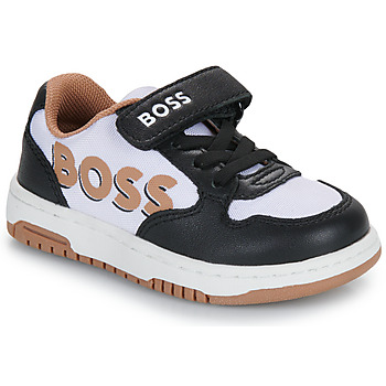 Buty Chłopiec Trampki niskie BOSS CASUAL J50875 Czarny / Biały / Camel