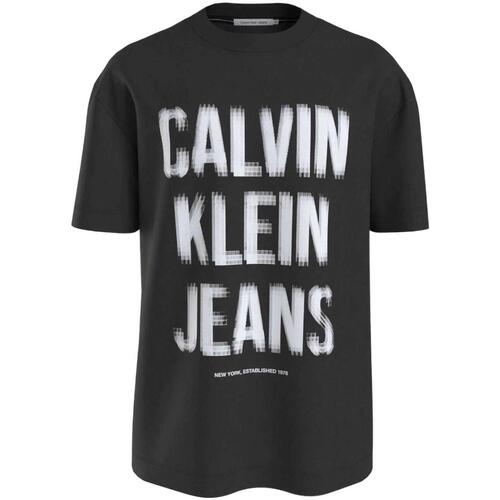 tekstylia Męskie T-shirty z krótkim rękawem Calvin Klein Jeans  Czarny