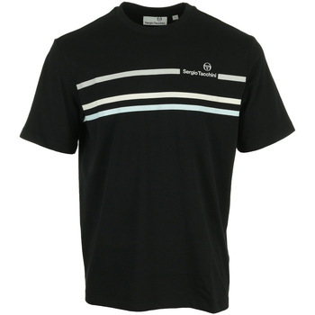 tekstylia Męskie T-shirty z krótkim rękawem Sergio Tacchini Plug In Co T Shirt Czarny