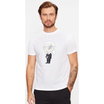 tekstylia Męskie T-shirty z krótkim rękawem Karl Lagerfeld 500251 755071 Biały