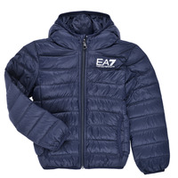 tekstylia Chłopiec Kurtki pikowane Emporio Armani EA7 CORE ID DOWN JACKET Marine