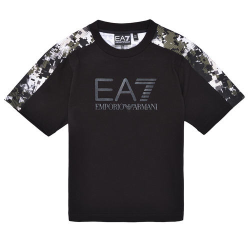 tekstylia Chłopiec T-shirty z krótkim rękawem Emporio Armani EA7 VISIBILITY TSHIRT Czarny / Camouflage