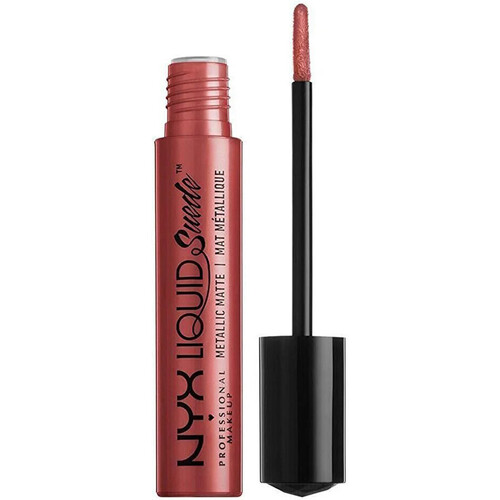 uroda Damskie Pomadki  Nyx Professional Make Up Liquid Suede Metallic Matte Lipstick Brązowy