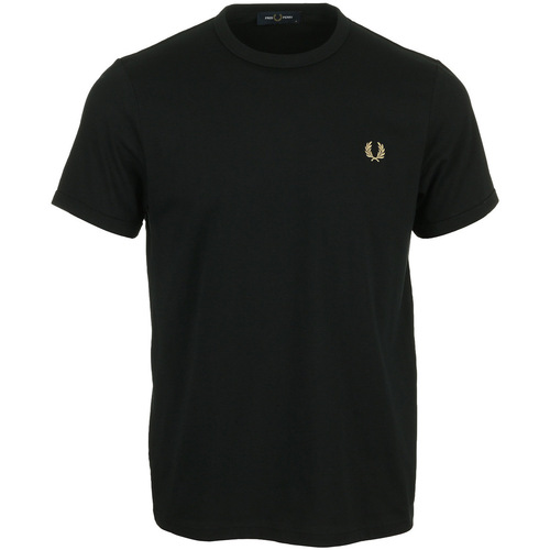 tekstylia Męskie T-shirty z krótkim rękawem Fred Perry Ringer Czarny