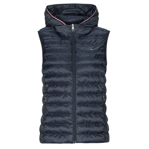 tekstylia Damskie Kurtki pikowane Tommy Hilfiger LW PADDED GLOBAL STRIPE VEST Marine