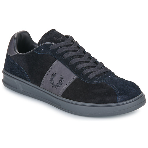 Buty Męskie Trampki niskie Fred Perry B4 SUEDE Czarny / Szary