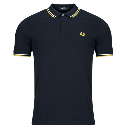 tekstylia Męskie Koszulki polo z krótkim rękawem Fred Perry TWIN TIPPED Marine