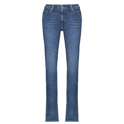 tekstylia Damskie Jeansy straight leg Levi's 724 HIGH RISE STRAIGHT Niebieski