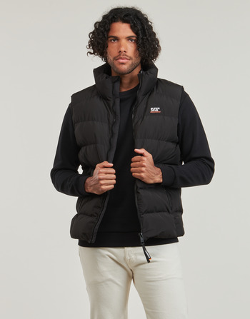 tekstylia Męskie Kurtki pikowane Superdry SPORT PUFFER Czarny