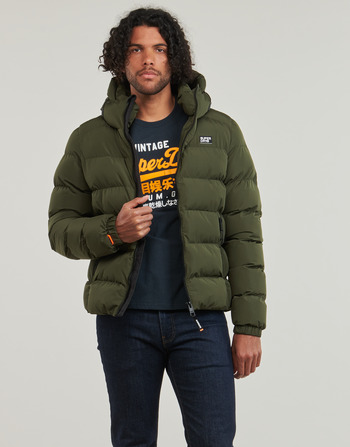 tekstylia Męskie Kurtki pikowane Superdry HOODED SPORTS PUFFR JACKET Kaki