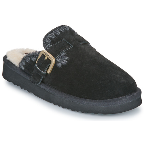 Buty Damskie Chodaki Mou SUEDE SHEEPSKIN CLOG ESKIMO Czarny