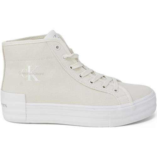 Buty Damskie Trampki Calvin Klein Jeans BOLD VULC FLATF MID YW0YW01392 Beżowy