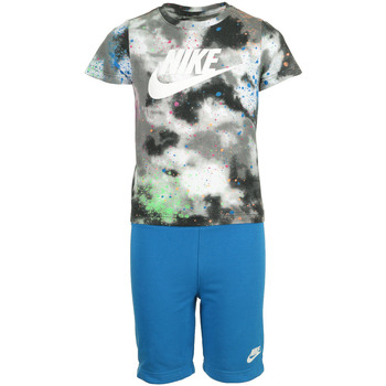 tekstylia Dziecko Zestawy dresowe Nike Nsw Tie Dye Tee + Short Set Niebieski