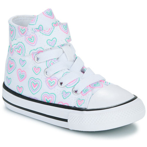 Buty Dziewczynka Trampki wysokie Converse CHUCK TAYLOR ALL STAR HEARTS EASY-ON Wielokolorowy