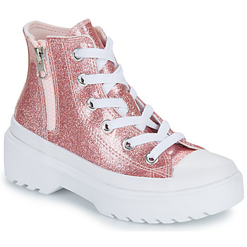 Buty Dziewczynka Trampki wysokie Converse CHUCK TAYLOR ALL STAR LUGGED GLITTER Różowy