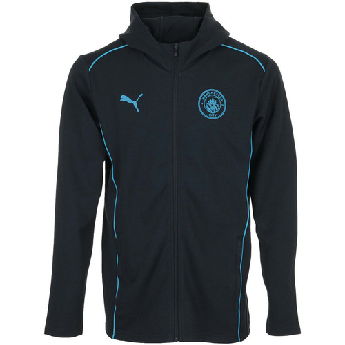 tekstylia Męskie Bluzy dresowe Puma Mcfc Casuals Hooded Jkt Niebieski