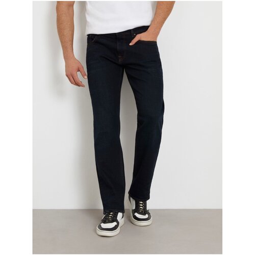 tekstylia Męskie Jeansy straight leg Guess M3BA31 D5601 Niebieski