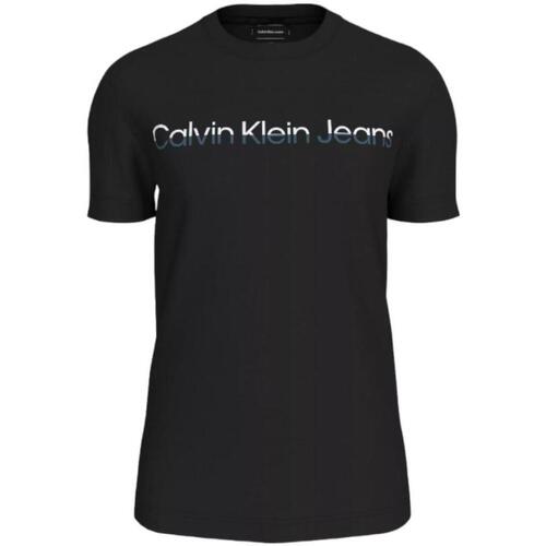 tekstylia Męskie T-shirty z krótkim rękawem Calvin Klein Jeans  Czarny