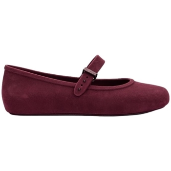 Buty Damskie Baleriny Melissa Soft Ballerina Velvet Fem - Red Bordeaux