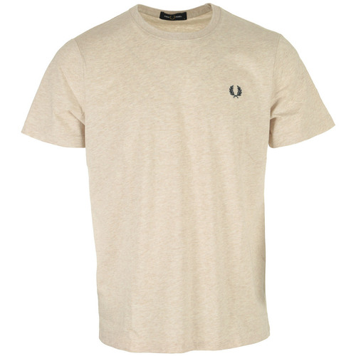 tekstylia Męskie T-shirty z krótkim rękawem Fred Perry Crew Neck Tee Shirt Beżowy