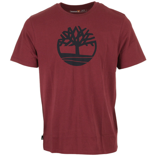 tekstylia Męskie T-shirty z krótkim rękawem Timberland Tree Logo Short Sleeve Czerwony