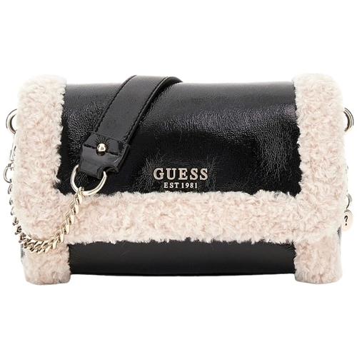 Torby Damskie Torebki do ręki Guess DAVIKA FLAP SHOULDER BAG Czarny