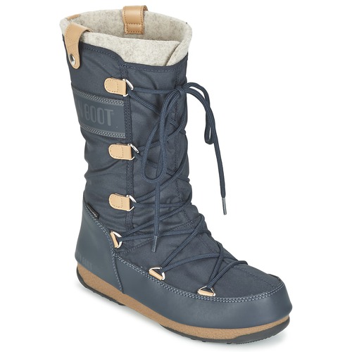 Buty Damskie Śniegowce Moon Boot MOON BOOT MONACO FELT Niebieski